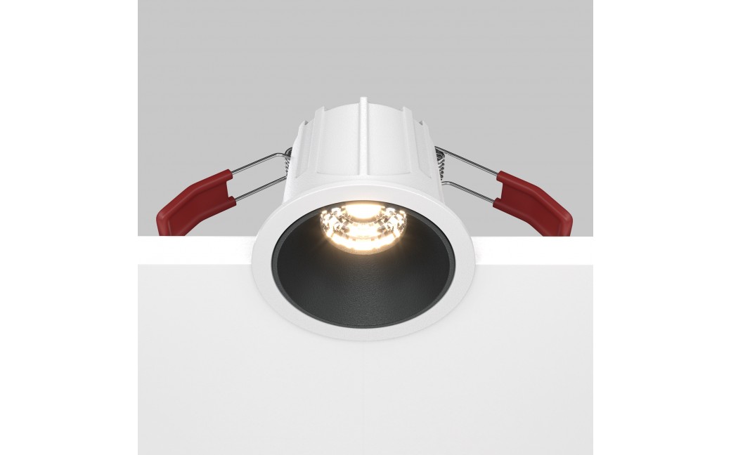 Maytoni Alfa LED Lampa wbudowana podtynkowa LED 450lm 3000K Biały i czarny DL043-01-10W3K-RD-WB