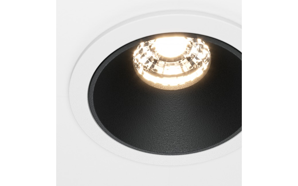 Maytoni Alfa LED Lampa wbudowana podtynkowa LED 450lm 3000K Biały i czarny DL043-01-10W3K-RD-WB