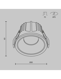 Maytoni Alfa LED Lampa wbudowana podtynkowa LED 750lm 2700K Biały DL043-01-15W2.7K-RD-W-DE - produkt 2