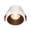 Maytoni Alfa LED Lampa wbudowana podtynkowa LED 750lm 2700K Biały i czarny DL043-01-15W2.7K-RD-WB-DE