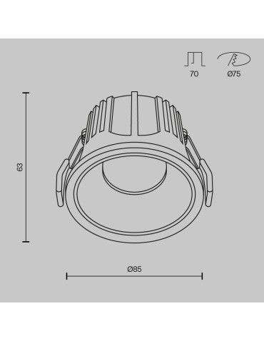 Maytoni Alfa LED flush mounted lamp 750lm 2700K White and black DL043-01-15W2.7K-RD-WB-DE - product 2