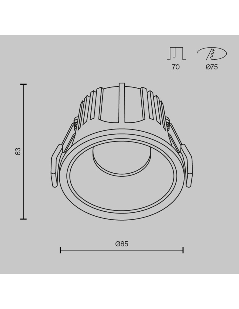 LED flush-mounted lamps - Maytoni Alfa LED flush mounted lamp 750lm 2700K White and black DL043-01-15W2.7K-RD-WB-DE - product kolory-swiatla.pl 2