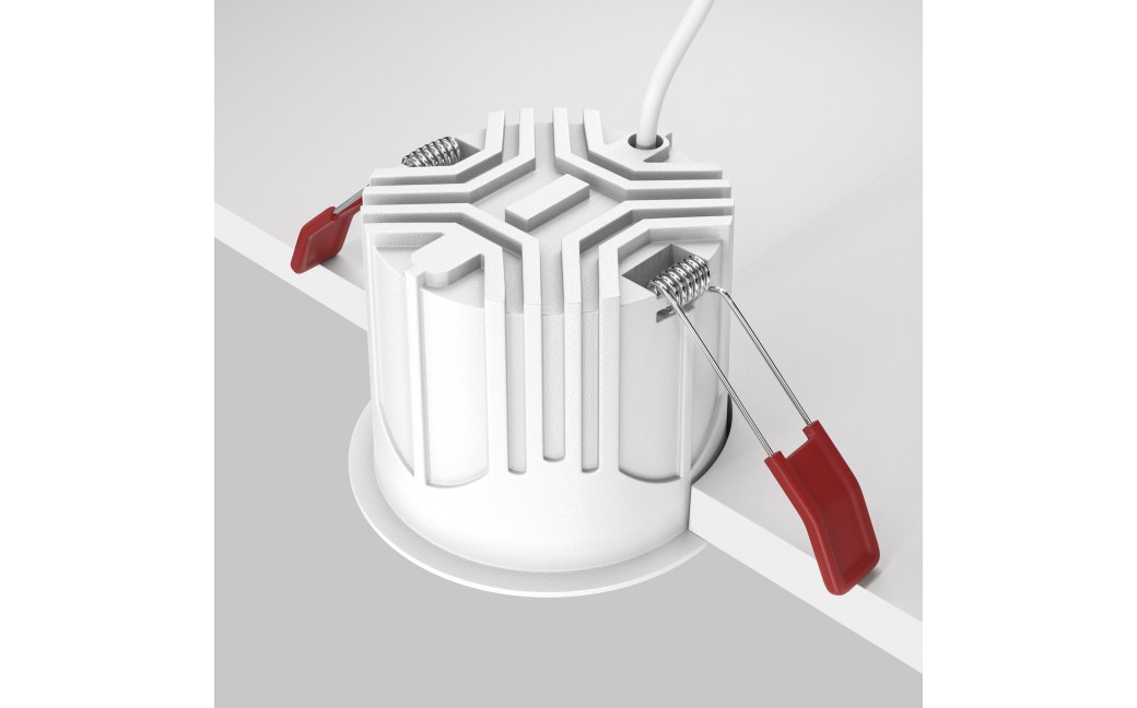 Maytoni Alfa LED Lampa wbudowana podtynkowa LED 750lm 2700K Biały i czarny DL043-01-15W2.7K-RD-WB-DE