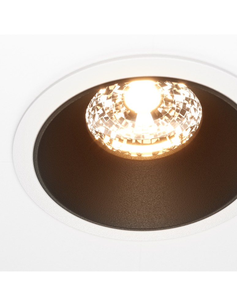 LED flush-mounted lamps - Maytoni Alfa LED flush mounted lamp 750lm 2700K White and black DL043-01-15W2.7K-RD-WB-DE - product kolory-swiatla.pl 6