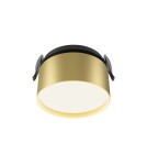 LED flush-mounted lamps - Maytoni Onda LED flush mounted lamp 620lm 2200K-4000K Black and Matte Gold DL024-12W-DTW-BMG - product 1