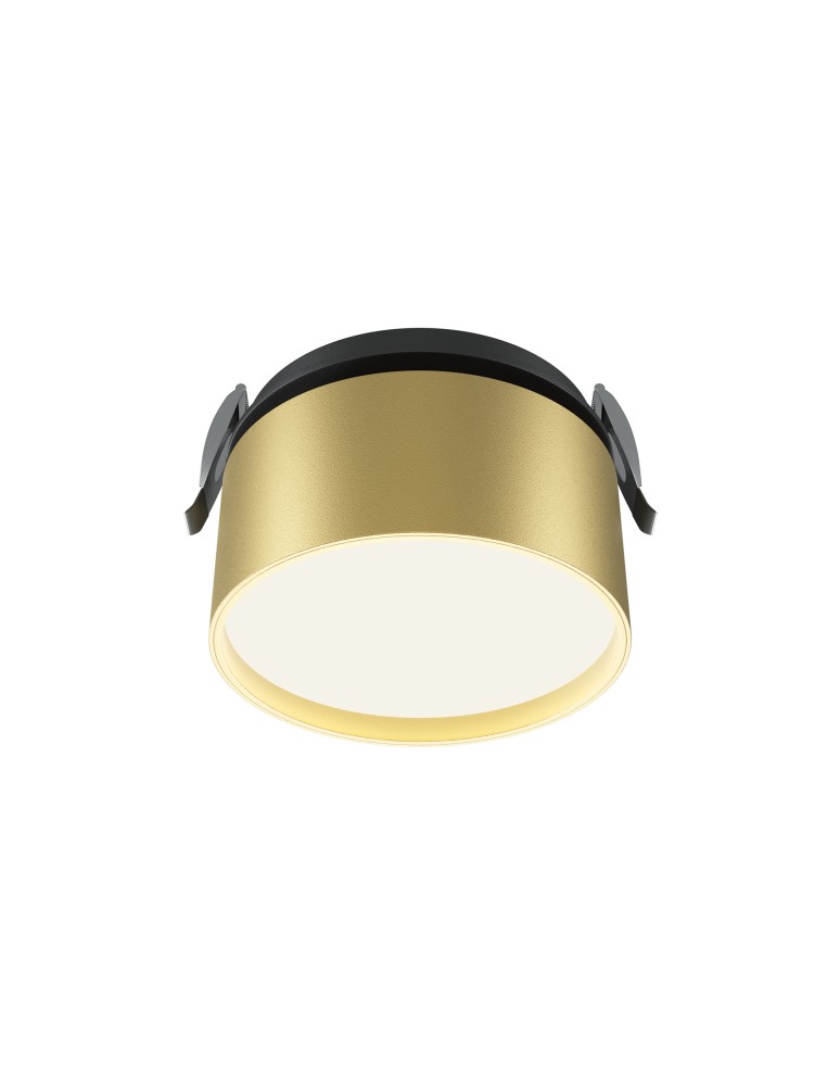 LED flush-mounted lamps - Maytoni Onda LED flush mounted lamp 620lm 2200K-4000K Black and Matte Gold DL024-12W-DTW-BMG - product kolory-swiatla.pl 1