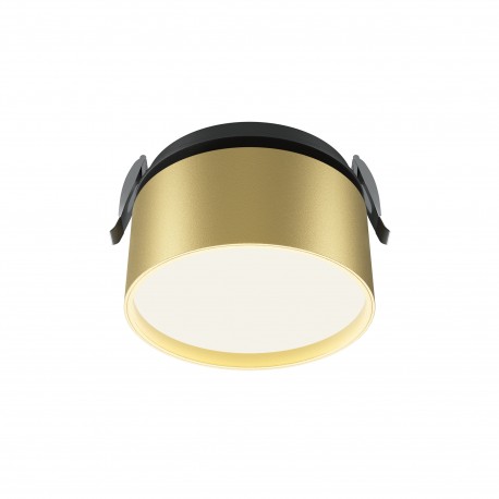 Maytoni Onda Lampa wbudowana podtynkowa LED 620lm 2200K-4000K Czarny i matowe złoto DL024-12W-DTW-BMG