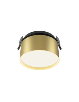 Maytoni Onda LED flush mounted lamp 620lm 2200K-4000K Black and Matte Gold DL024-12W-DTW-BMG
