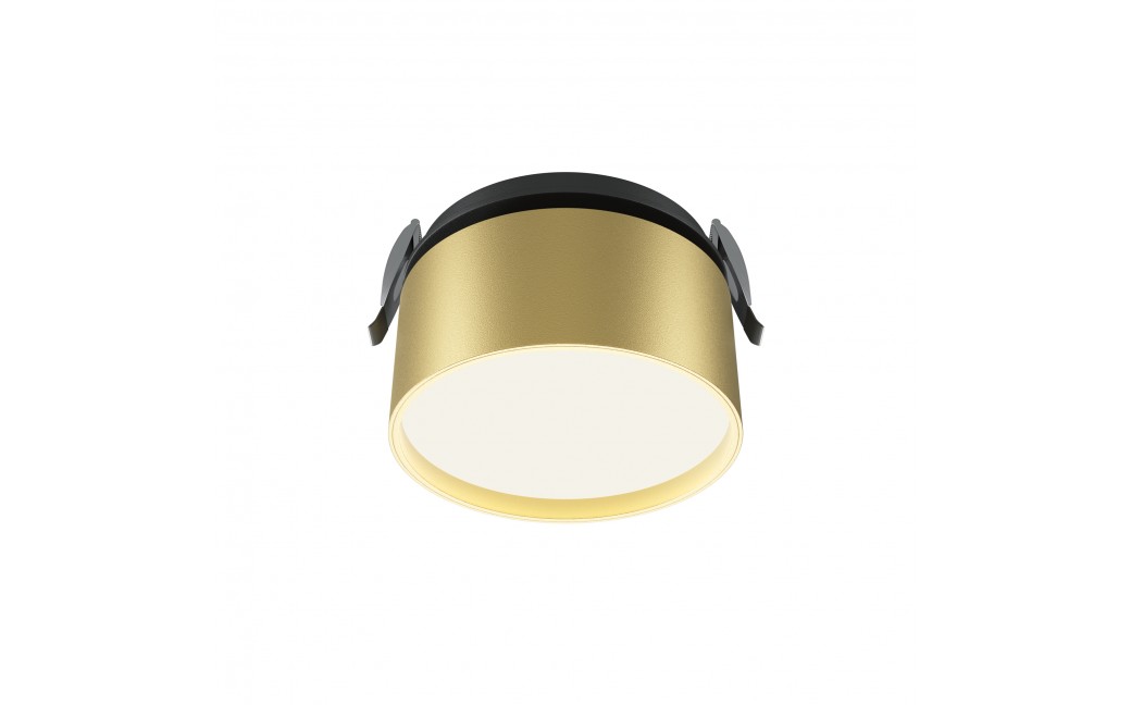 Maytoni Onda Lampa wbudowana podtynkowa LED 620lm 2200K-4000K Czarny i matowe złoto DL024-12W-DTW-BMG
