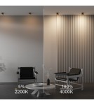 LED flush-mounted lamps - Maytoni Onda LED flush mounted lamp 620lm 2200K-4000K Black and Matte Gold DL024-12W-DTW-BMG - product 3