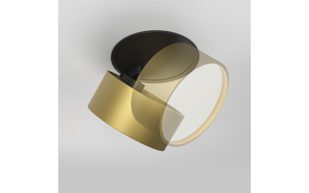 Maytoni Onda Lampa wbudowana podtynkowa LED 620lm 2200K-4000K Czarny i matowe złoto DL024-12W-DTW-BMG