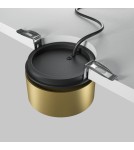 LED flush-mounted lamps - Maytoni Onda LED flush mounted lamp 620lm 2200K-4000K Black and Matte Gold DL024-12W-DTW-BMG - product 5