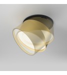 LED flush-mounted lamps - Maytoni Onda LED flush mounted lamp 620lm 2200K-4000K Black and Matte Gold DL024-12W-DTW-BMG - product 6