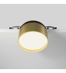 LED flush-mounted lamps - Maytoni Onda LED flush mounted lamp 620lm 2200K-4000K Black and Matte Gold DL024-12W-DTW-BMG - product 7