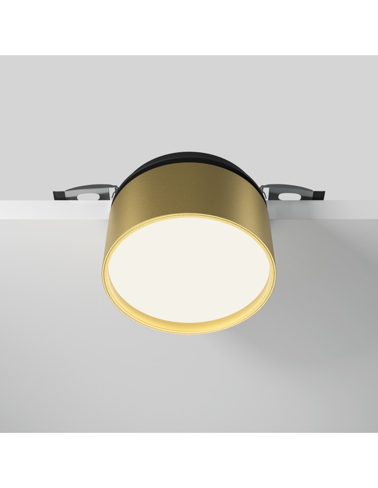 LED flush-mounted lamps - Maytoni Onda LED flush mounted lamp 620lm 2200K-4000K Black and Matte Gold DL024-12W-DTW-BMG - product kolory-swiatla.pl 7