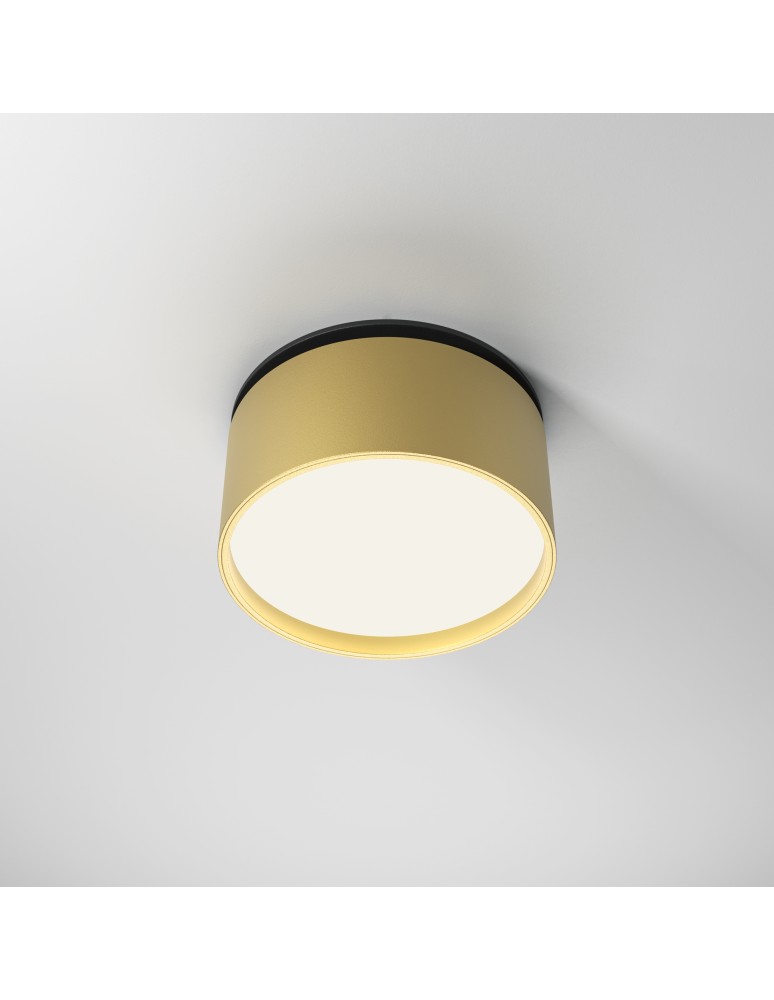 LED flush-mounted lamps - Maytoni Onda LED flush mounted lamp 620lm 2200K-4000K Black and Matte Gold DL024-12W-DTW-BMG - product kolory-swiatla.pl 8