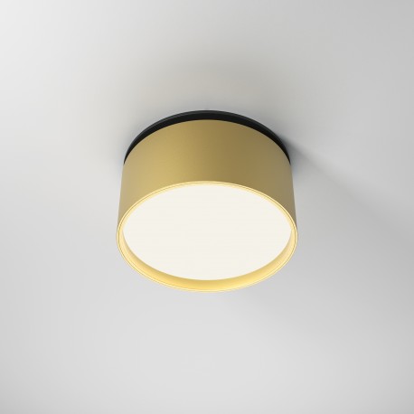 Maytoni Onda Lampa wbudowana podtynkowa LED 620lm 2200K-4000K Czarny i matowe złoto DL024-12W-DTW-BMG