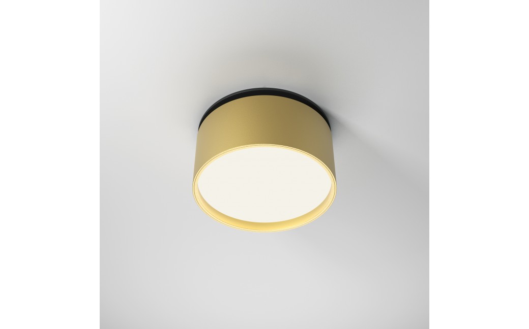 Maytoni Onda Lampa wbudowana podtynkowa LED 620lm 2200K-4000K Czarny i matowe złoto DL024-12W-DTW-BMG