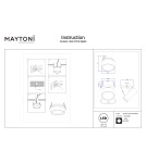 LED flush-mounted lamps - Maytoni Onda LED flush mounted lamp 620lm 2200K-4000K Black and Matte Gold DL024-12W-DTW-BMG - product 10