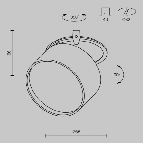 Maytoni Onda Lampa wbudowana podtynkowa LED 800lm 2200K-4000K Biały DL024-12W-DTW-W