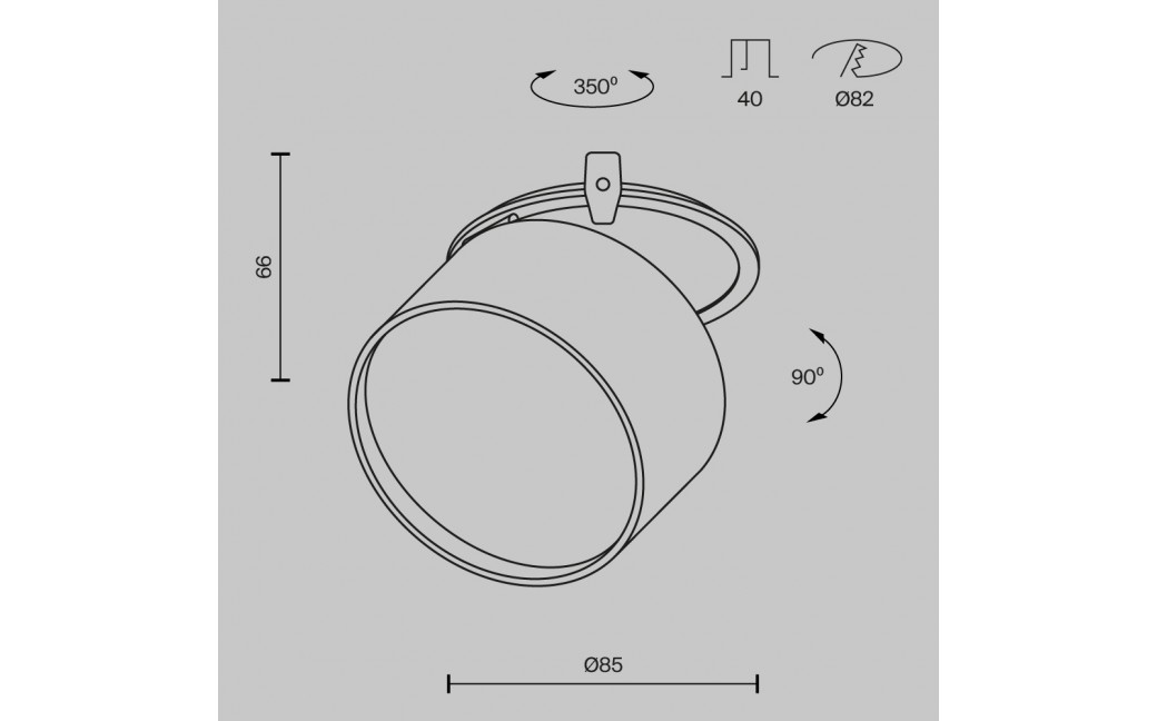 Maytoni Onda Lampa wbudowana podtynkowa LED 800lm 2200K-4000K Biały DL024-12W-DTW-W