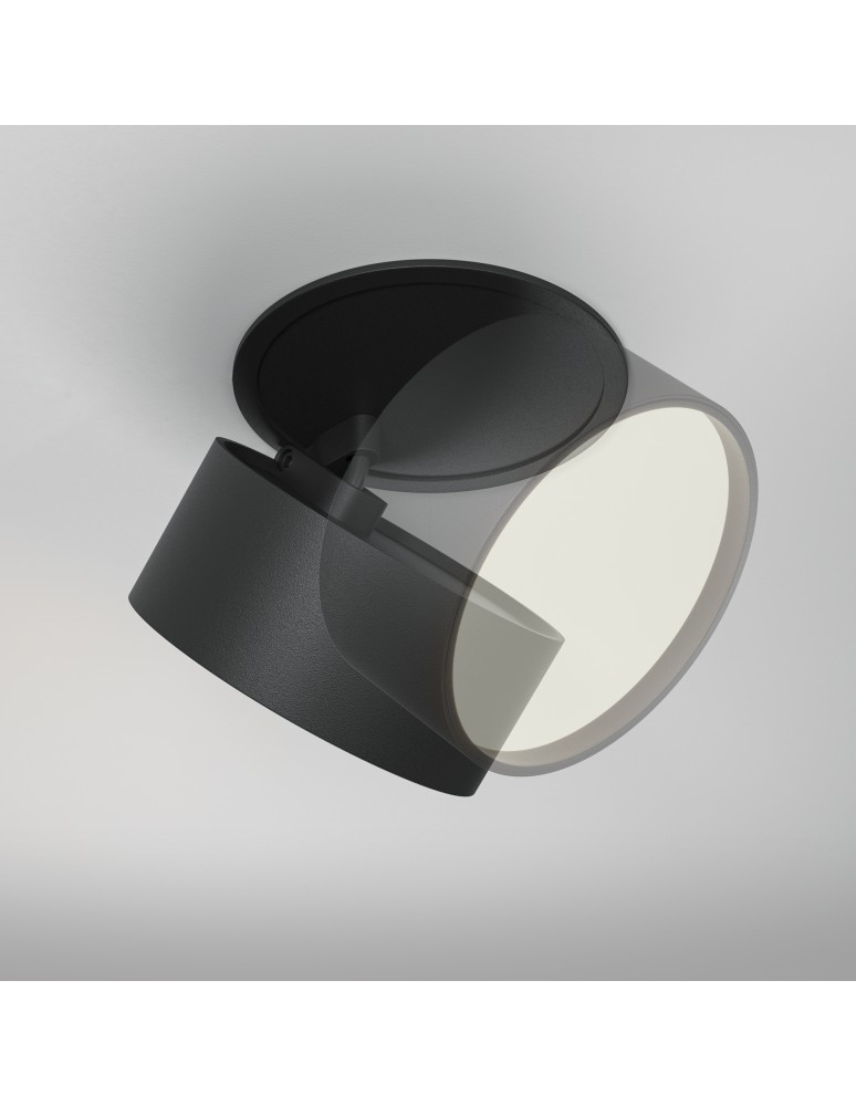 LED flush-mounted lamps - Maytoni Onda LED flush mounted lamp 640lm 2200K-4000K Black DL024-12W-DTW-B - product kolory-swiatla.pl 4