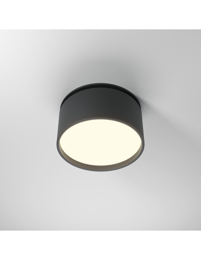 LED flush-mounted lamps - Maytoni Onda LED flush mounted lamp 640lm 2200K-4000K Black DL024-12W-DTW-B - product kolory-swiatla.pl 8