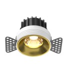 Frameless flush-mounted lamps - trimless - Maytoni Round LED flush mounted lamp 920lm 3000K Brass DL058-12W3K-TRS-BS - product 1