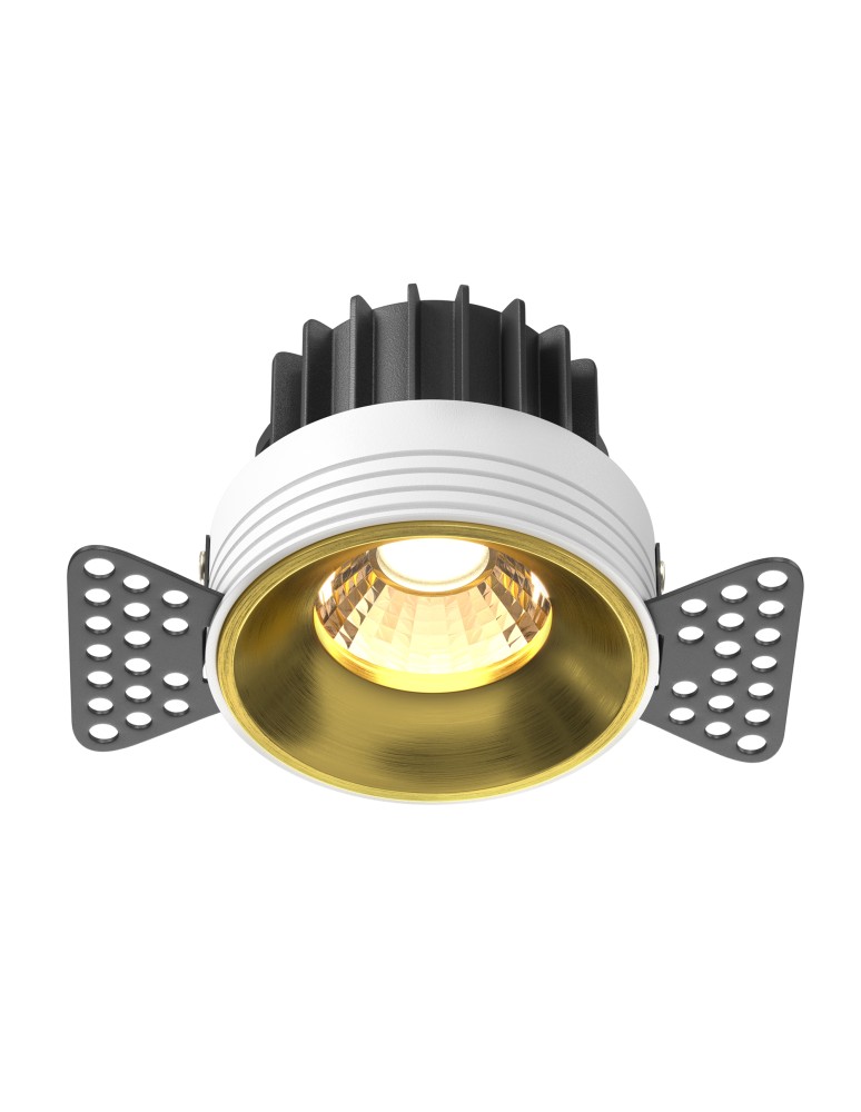 Frameless flush-mounted lamps - trimless - Maytoni Round LED flush mounted lamp 920lm 3000K Brass DL058-12W3K-TRS-BS - product kolory-swiatla.pl 1