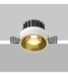 Frameless flush-mounted lamps - trimless - Maytoni Round LED flush mounted lamp 920lm 3000K Brass DL058-12W3K-TRS-BS - product 4