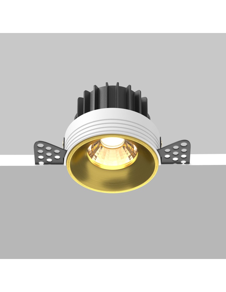 Frameless flush-mounted lamps - trimless - Maytoni Round LED flush mounted lamp 920lm 3000K Brass DL058-12W3K-TRS-BS - product kolory-swiatla.pl 4