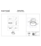 Frameless flush-mounted lamps - trimless - Maytoni Round LED flush mounted lamp 920lm 3000K Brass DL058-12W3K-TRS-BS - product 8