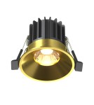 LED flush-mounted lamps - Maytoni Round LED flush mounted lamp 460lm 3000K Brass DL058-7W3K-BS - product 1