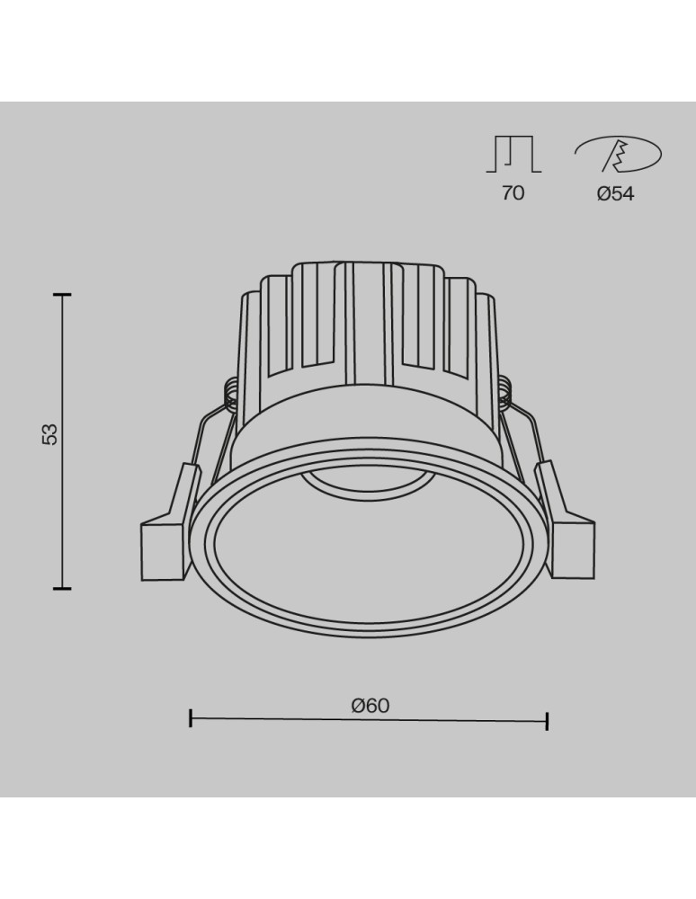 LED flush-mounted lamps - Maytoni Round LED flush mounted lamp 460lm 3000K Brass DL058-7W3K-BS - product kolory-swiatla.pl 2