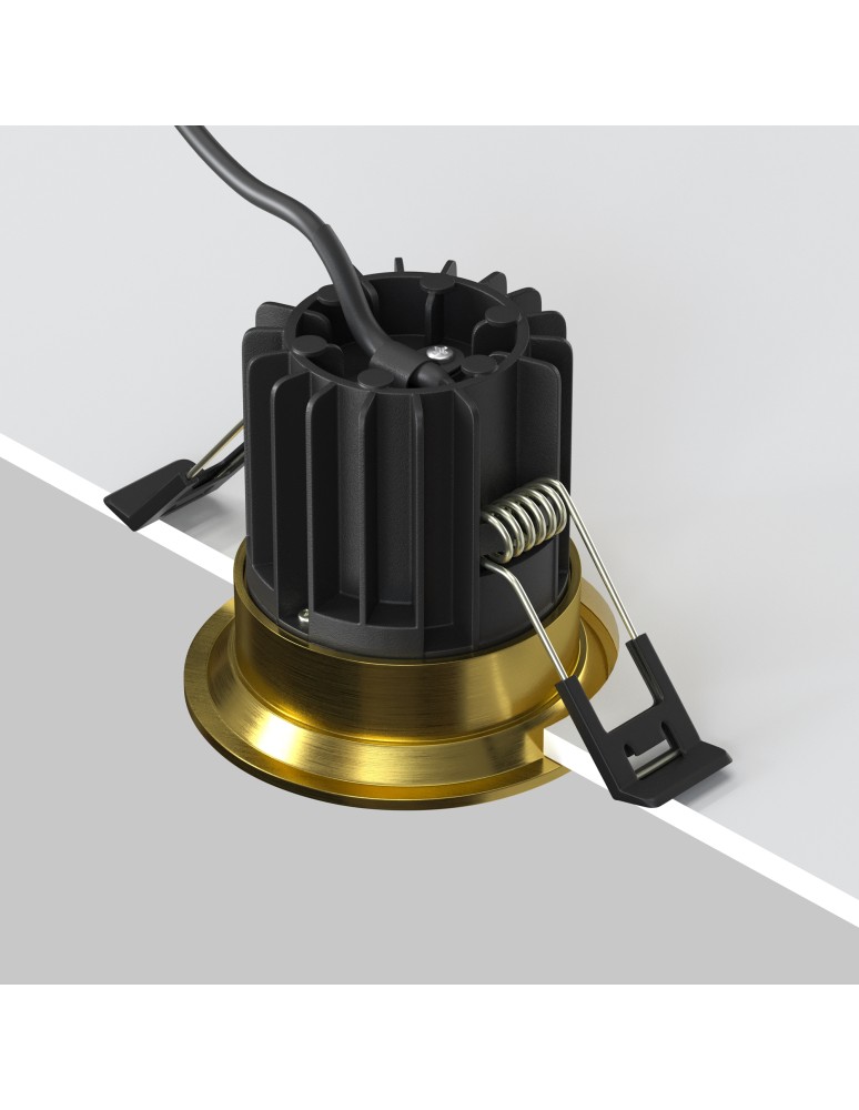 LED flush-mounted lamps - Maytoni Round LED flush mounted lamp 460lm 3000K Brass DL058-7W3K-BS - product kolory-swiatla.pl 3