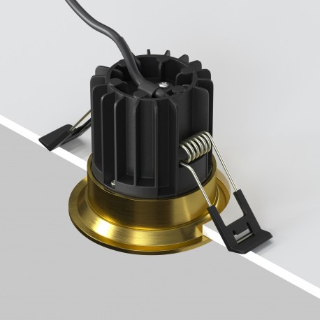Maytoni Round Lampa wbudowana podtynkowa LED 460lm 3000K Mosiądz DL058-7W3K-BS