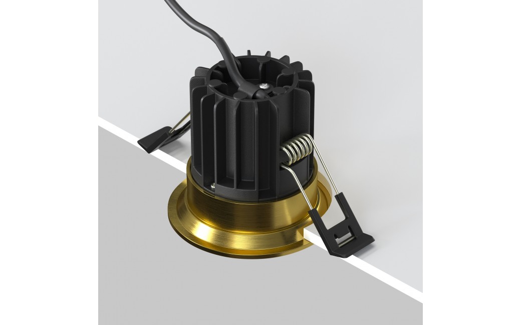 Maytoni Round Lampa wbudowana podtynkowa LED 460lm 3000K Mosiądz DL058-7W3K-BS