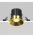 LED flush-mounted lamps - Maytoni Round LED flush mounted lamp 460lm 3000K Brass DL058-7W3K-BS - product 4