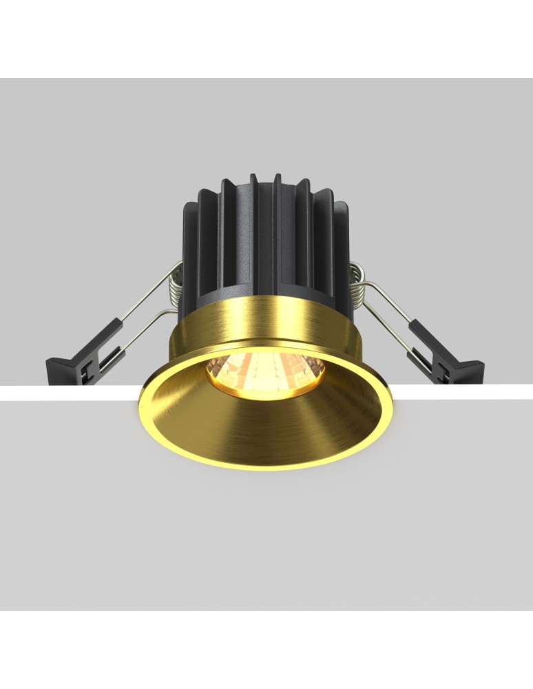 LED flush-mounted lamps - Maytoni Round LED flush mounted lamp 460lm 3000K Brass DL058-7W3K-BS - product kolory-swiatla.pl 4