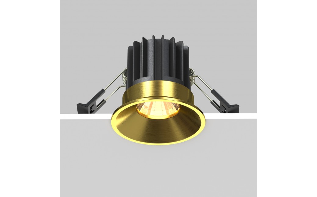 Maytoni Round Lampa wbudowana podtynkowa LED 460lm 3000K Mosiądz DL058-7W3K-BS