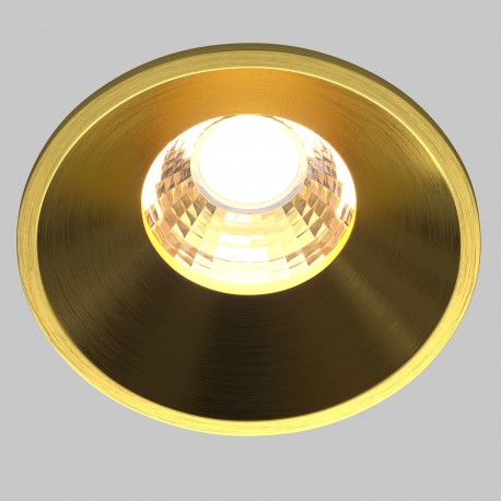 Maytoni Round Lampa wbudowana podtynkowa LED 460lm 3000K Mosiądz DL058-7W3K-BS