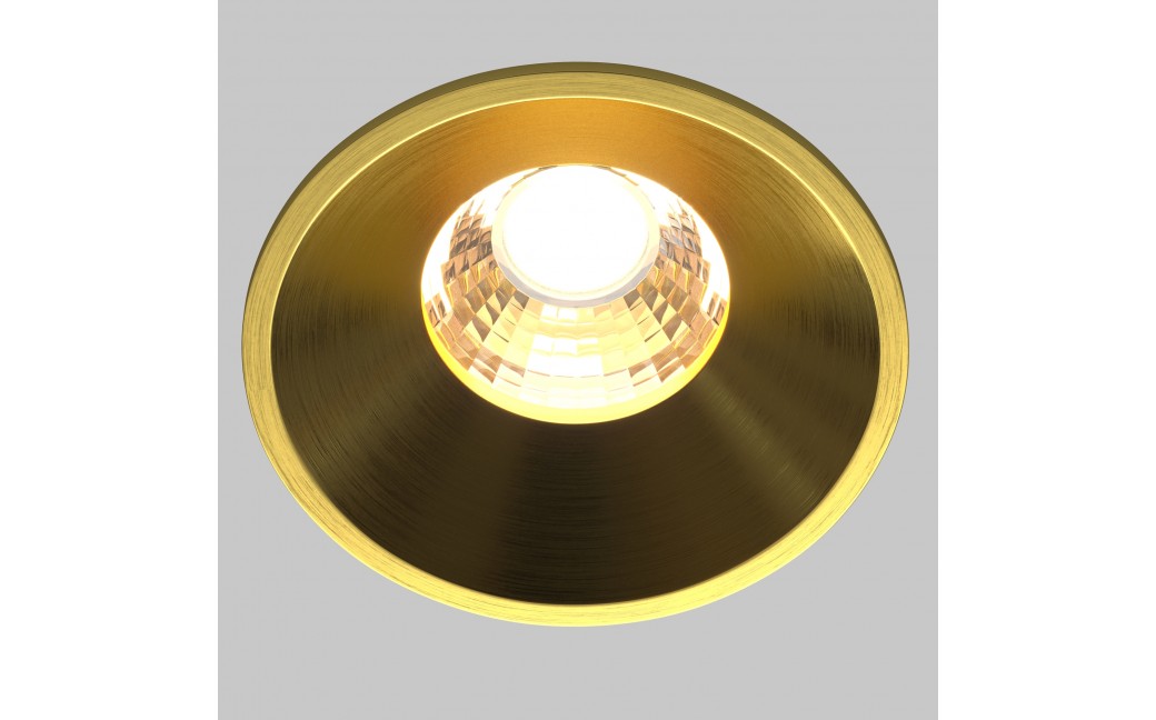 Maytoni Round Lampa wbudowana podtynkowa LED 460lm 3000K Mosiądz DL058-7W3K-BS
