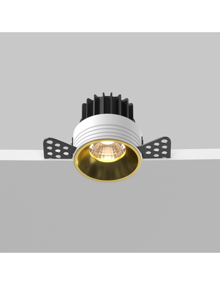 Frameless flush-mounted lamps - trimless - Maytoni Round LED flush mounted lamp 480lm 3000K Brass DL058-7W3K-TRS-BS - product kolory-swiatla.pl 4