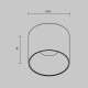 Maytoni Alfa LED Lampa sufitowa LED 1200lm 3000K Biały i czarny C064CL-01-15W3K-RD-WB
