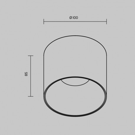 Maytoni Alfa LED Lampa sufitowa LED 1200lm 3000K Biały i czarny C064CL-01-15W3K-RD-WB