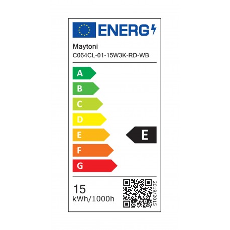 Maytoni Alfa LED Lampa sufitowa LED 1200lm 3000K Biały i czarny C064CL-01-15W3K-RD-WB