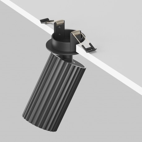 Maytoni Calipso Lampa wbudowana podtynkowa reflektor 1xGU10 Czarny C110CL-01-GU10-B