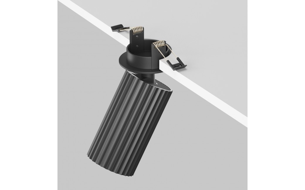 Maytoni Calipso Lampa wbudowana podtynkowa reflektor 1xGU10 Czarny C110CL-01-GU10-B
