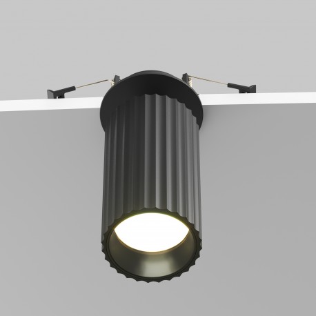 Maytoni Calipso Lampa wbudowana podtynkowa reflektor 1xGU10 Czarny C110CL-01-GU10-B