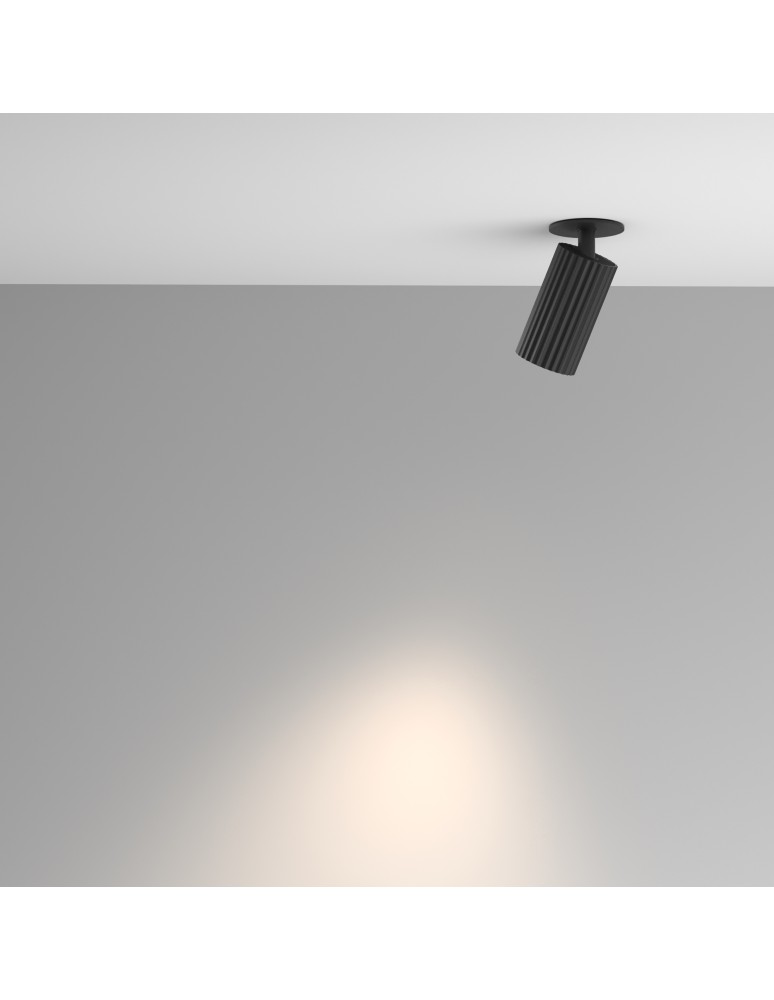 Recessed ceiling spotlights - Maytoni Calipso Flush mounted spotlight 1xGU10 Black C110CL-01-GU10-B. - product kolory-swiatla.pl 8